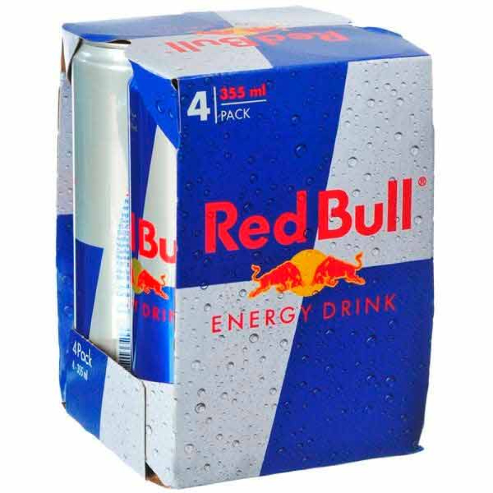 RED BULL ENERGY DRINK SLEEK CAN 4 X 355ML 