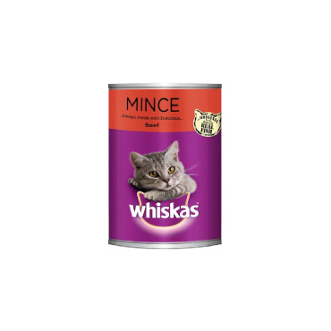 WHISKAS TASTY MINCED BEEF 400GM