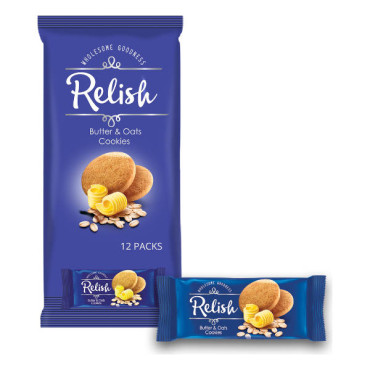 NABIL RELISH BUTTER &; OATS COOKIES 12 X 42GM 
