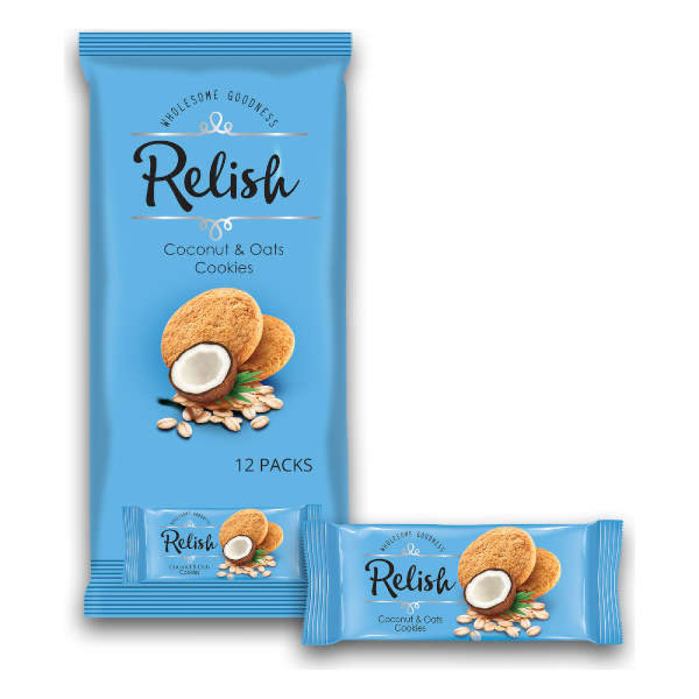 NABIL RELISH COCONUT & OATS COOKIES 12 X 42GM 