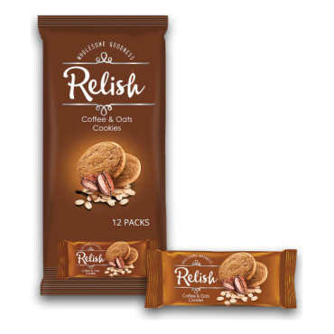 NABIL RELISH COFFEE & OATS COOKIES 12 X 42GM 