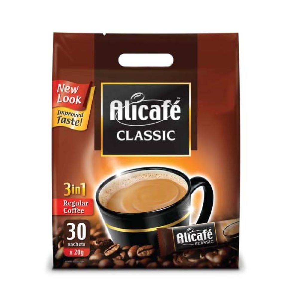ALICAFE CLASSIC REGULAR 3 IN 1 COFFEE MIX 30 X 20GM 