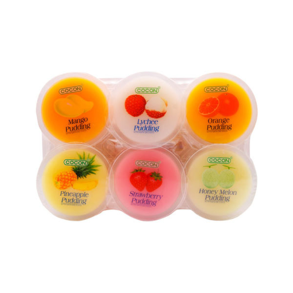 COCON ASSORTED FRUIT PUDDING 6 X 80GM 