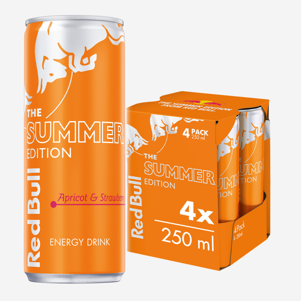 RED BULL ENERGY DRINK APRICOT STRAWBERRY 4S*250 ML